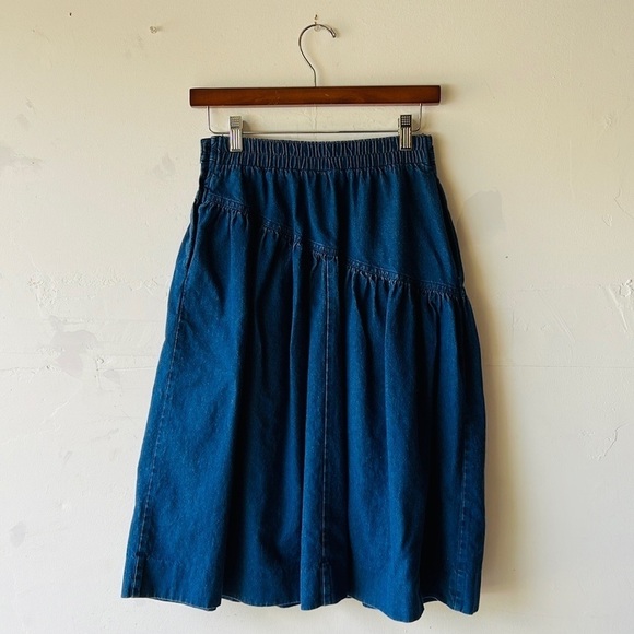 Smokey Row Vintage High Waisted Denim Skirt - Picture 6 of 9
